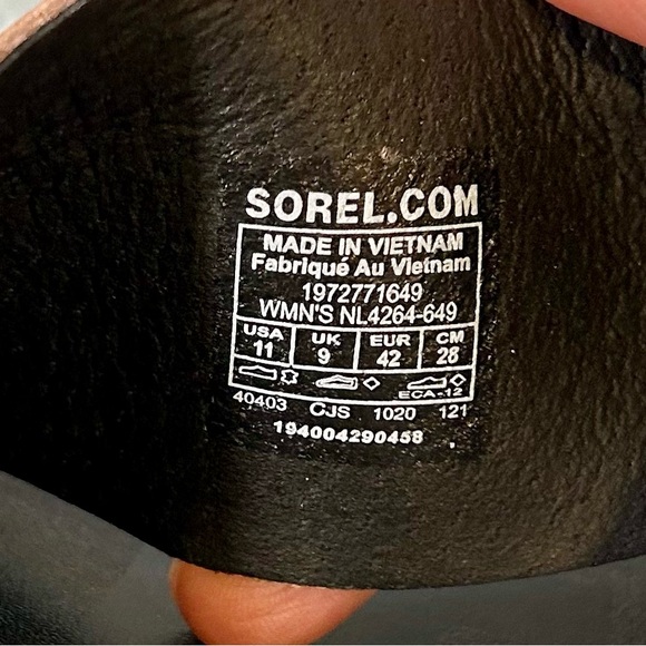 SOREL Ella Il Slide Sandals for Women in Mauve Vapor Snake Print Leather Sz 11 - Picture 11 of 13